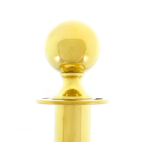 Single floor lamp in golden brass 100 cm