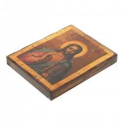 Greek icon screen printed Christ the Pantocrator 16x20 cm