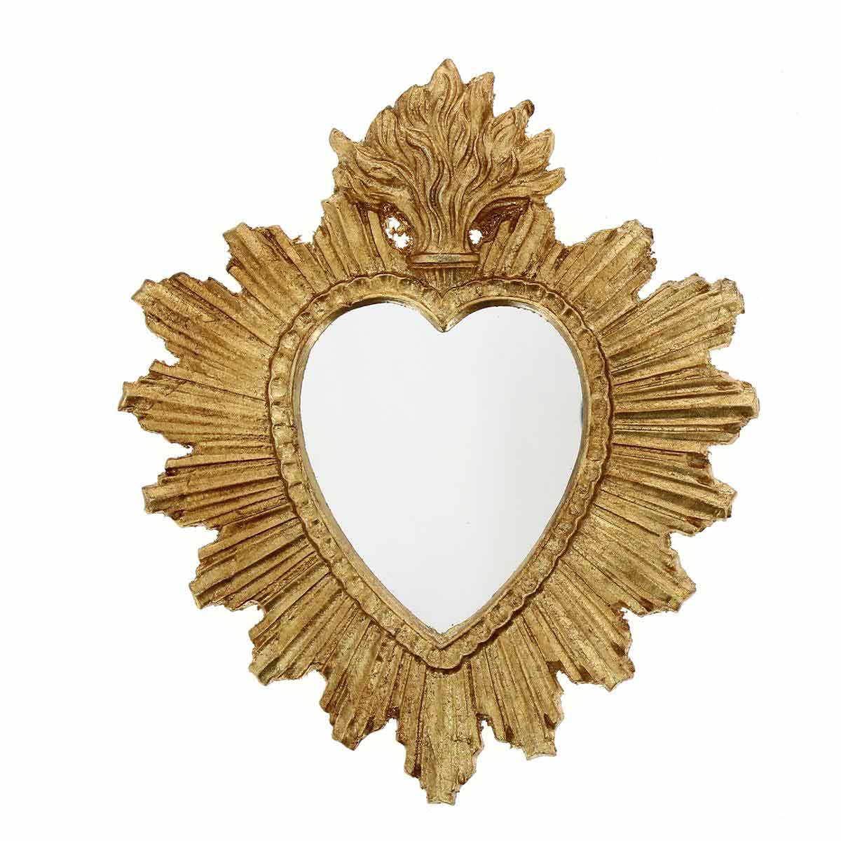 Decorative mirror Sacred Heart Wooden frame 25x30 cm - 640054