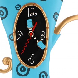 Blue Tea Kettle Clock 34x39 cm Allen Designs