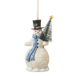 Snowman with tree and scarf 12 cm Jim Shore 6012974