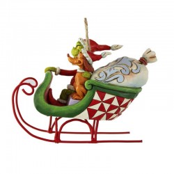 Grinch and Max in the sleigh 12 cm The Grinch by Jim Shore 6008895