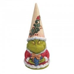 Gnome Grinch with Christmas gift 14 cm The Grinch by Jim Shore 6009201