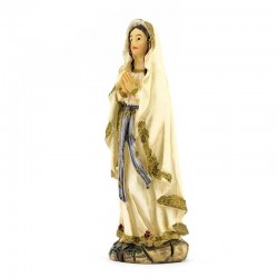 Our Lady of Lourdes colored resin statue 8 cm
