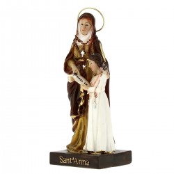 Saint Anne statue in colored resin 13 cm