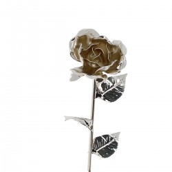 Rose for statue in silver metal 40 cm
