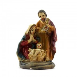 Mini Nativity scene in colored resin 3,4 cm