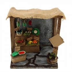 Greengrocer's shop for nativity scene  17x20x13 cm
