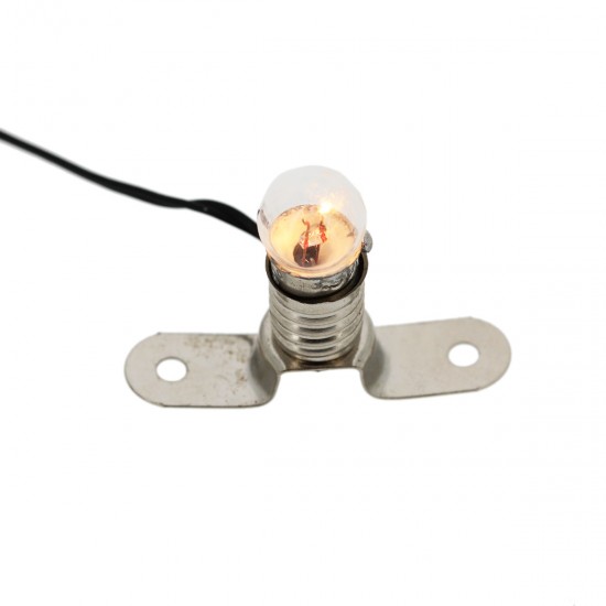 Portalampada E10 con lampada bianca, cavo e spina 3,5 volt