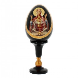 Russian wooden egg Madonna with Child-O 13 cm