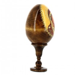 Russian wooden egg Madonna with Child-H 13 cm