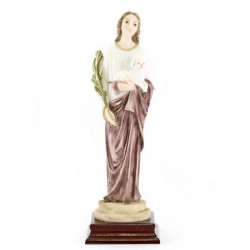 St. Agnes Colored Resin Statue 23 cm