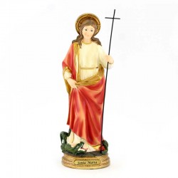 Saint Martha Statue in colored resin 30 cm