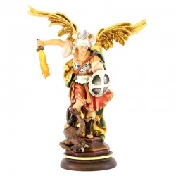 Archangel Michael statue in wood 23 cm