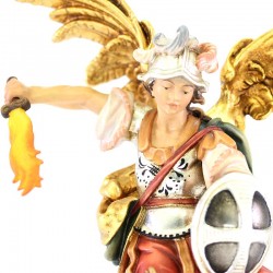Archangel Michael statue in wood 23 cm