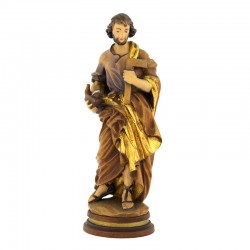 St. Joseph carpenter statue in painted wood 22 cm