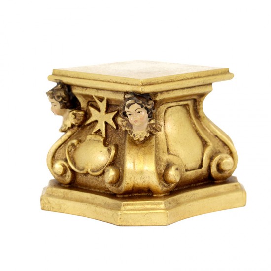 Baroque style base in antiqued gilded wood 13x13 h 13 cm