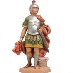 Dimensiones 19 cm Fontanini figura de soldado con escudo y yelmo sobre la mano Figuras para belenes