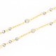 Golden Silver Rosary Crystal Grain 3 mm