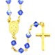 Silver and light blue swarovski Rosary