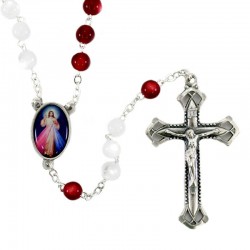 Rosary Divine Mercy glass Bead 7 mm 