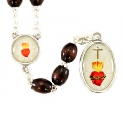 Rosary in wood  Mary Frances of the 5 wounds bead 8x6 mm