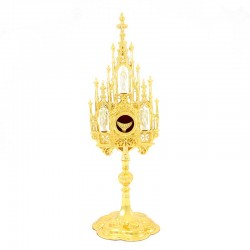 Gothic style Reliquary with lunette 40 cm