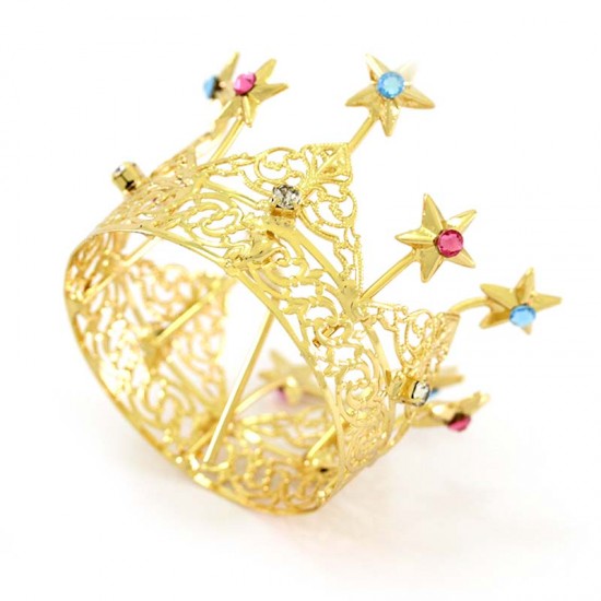 Royal crown with stars and rhinestones