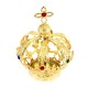 Crown for statue in plastic with colored rhinestones Diameter 5.5 cm