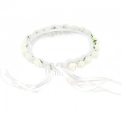 First Communion hair crown 20 roses with comb 