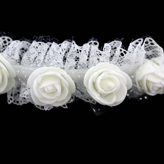 First Communion hair crown 20 roses with comb