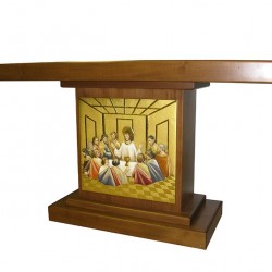 Wooden Altar Last Supper Panel 160x70x98 cm