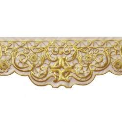 Altar Frontal with Cutwork Embroidery Flowers 15 cm