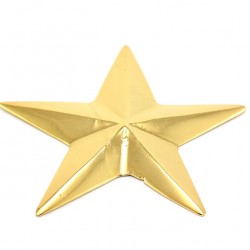 Golden Metal 5 pointed Star 7.5 cm