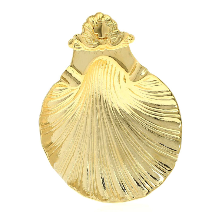 Conchiglia battesimo ottone dorato 13x4,5x15 cm Conchiglia battesimo ottone dorato 13x4,5x15 cm
