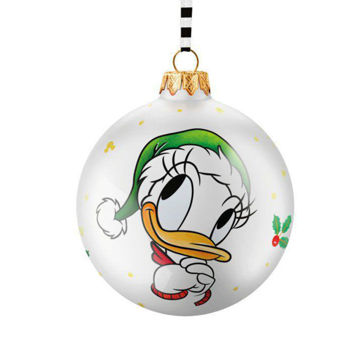 Palla di Natale porcellana Paperina 8 cm Egan