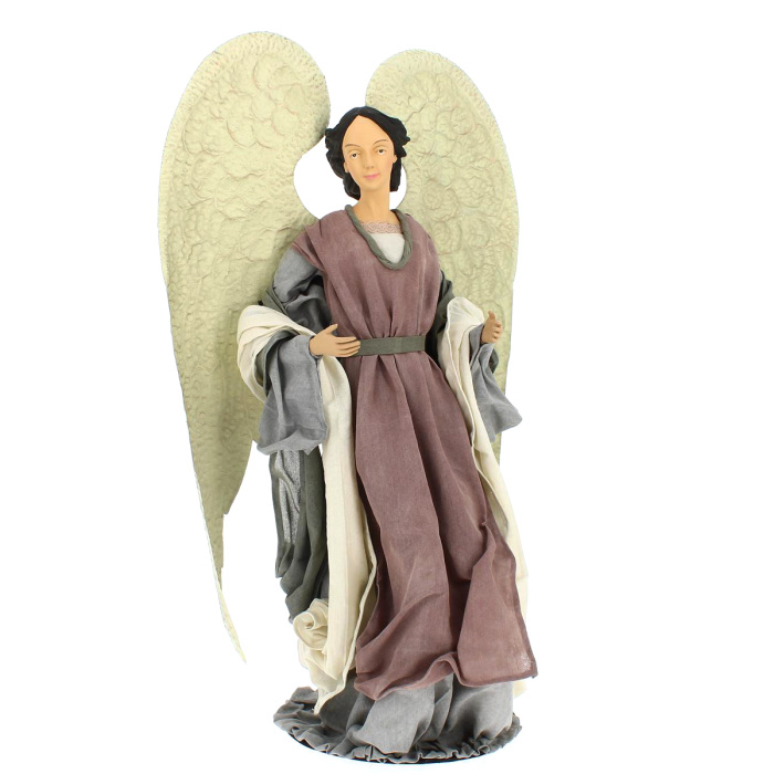 Ángel de pie en resina y tela 80 cm Ángel de pie en resina y tela 80 cm