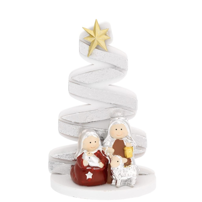 Árbol Ola con Natividad de Resina 12,5 cm Árbol Ola con Natividad de Resina 12,5 cm