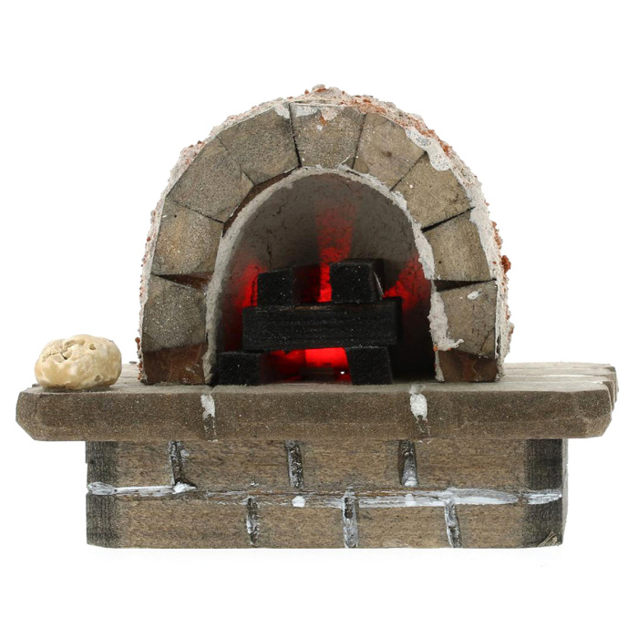 Horno Luminoso en Miniatura para Belén 12×9×8 cm Horno Luminoso en Miniatura para Belén 12×9×8 cm