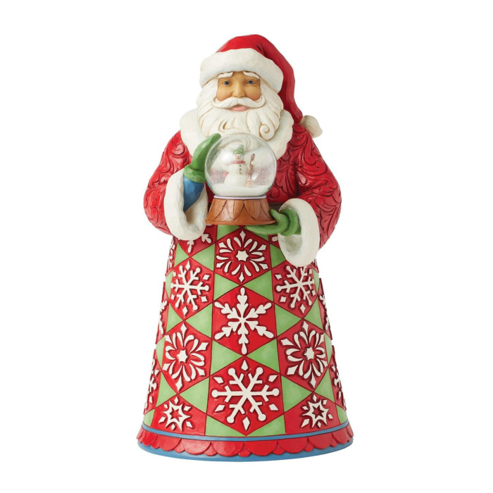Santa Claus with snow ball 27 cm Jim Shore 6017003