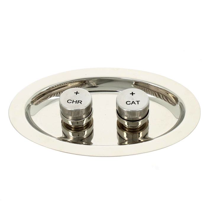 Servizio Oli Santi con Vassoio e Vasetti CHR CAT 20x13 cm