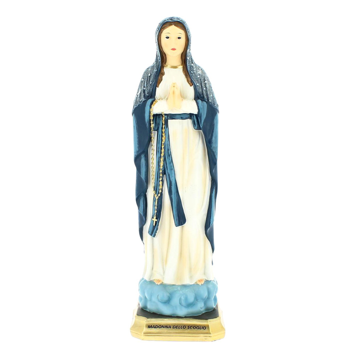 Colored resin statue Our Lady of the Rock 30 cm Colored resin statue Our Lady of the Rock 30 cm