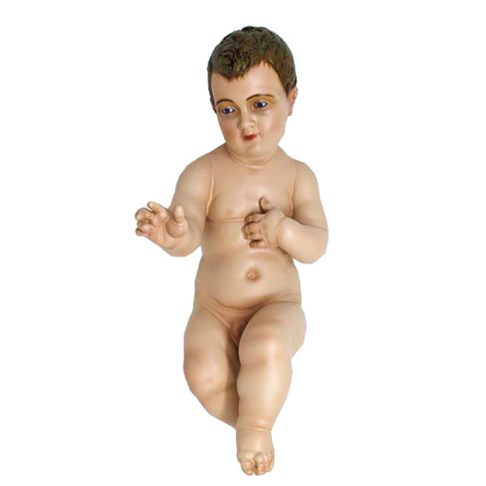 Gesù Bambino Benedicente resina dipinta 40 cm
