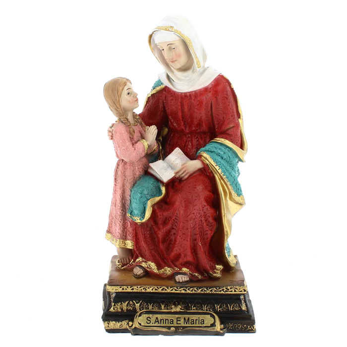 Estatua de Santa Ana resina pintada 21 cm