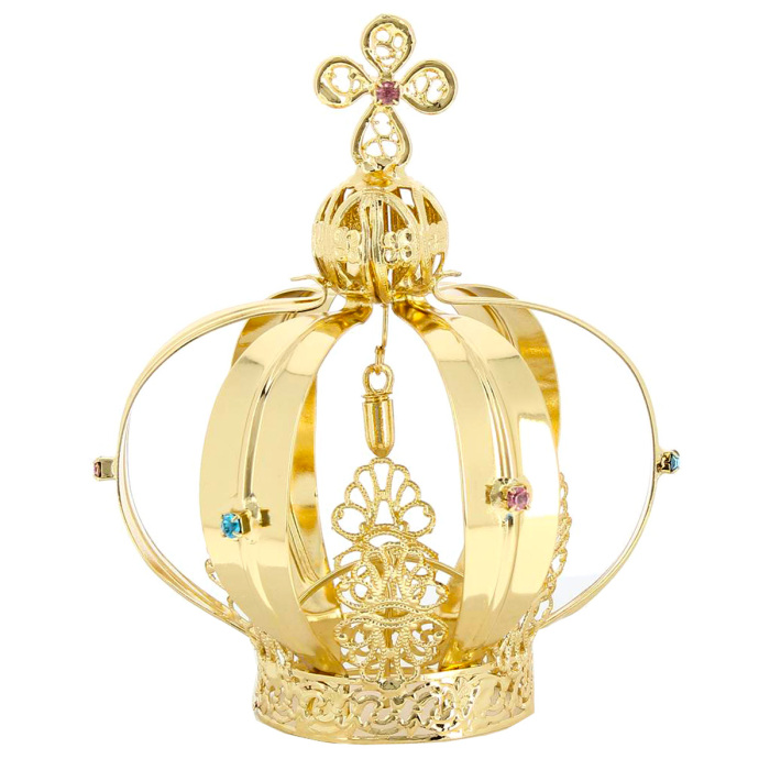 Corona para estatua en latón con strass diámetro 5 cm Corona para estatua en latón con strass diámetro 5 cm
