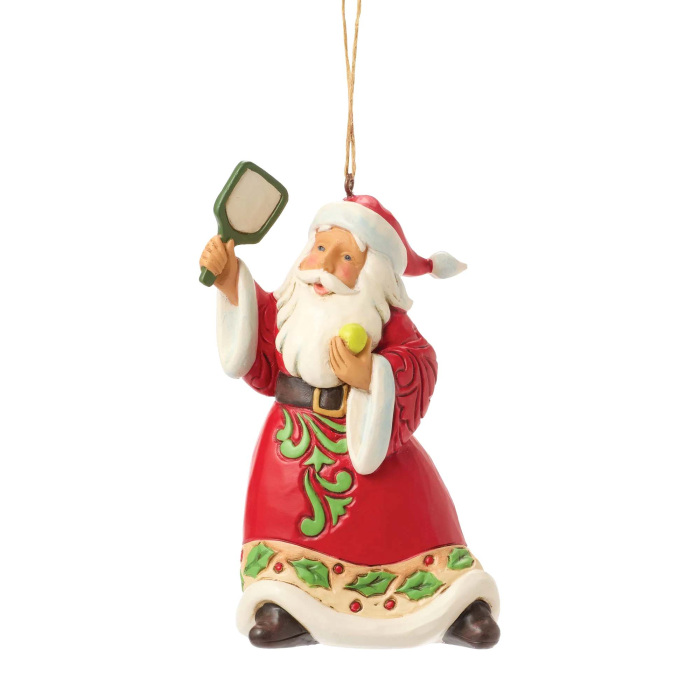 Santa Claus Ornament with Racket 11,5 cm Jim Shore 6017300 Santa Claus Ornament with Racket 11,5 cm Jim Shore 6017300