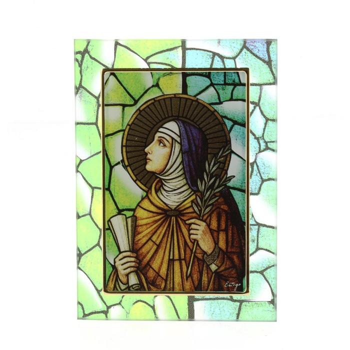 Cuadro Santa Clara en Vidrio 10x14 cm
