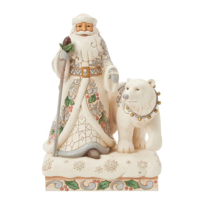 Santa Claus with a polar bear 26 cm Jim Shore 6017170