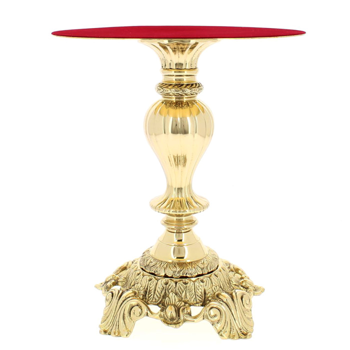 Base per Ostensorio Piano in Velluto Rosso – Altezza Regolabile 26-30 cm Base per Ostensorio Piano in Velluto Rosso – Altezza Regolabile 26-30 cm
