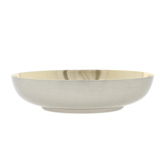 Pisside offertoriale ottone nichelato diametro 15 cm Pisside offertoriale ottone nichelato diametro 15 cm